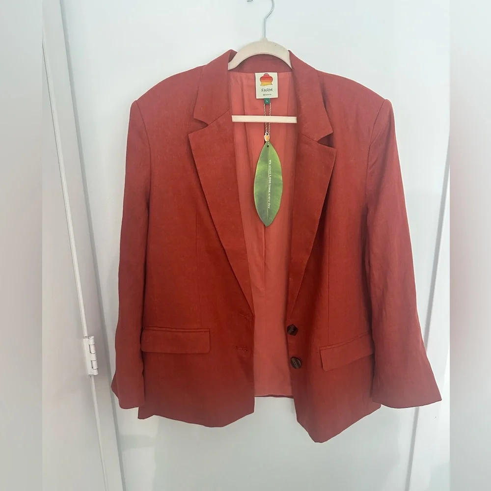 FARM Rio Orange Blazer - Picture 2 of 11